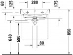 Duravit izlietne No.1 550x460 mm, Balta 4