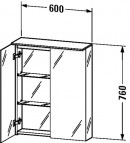 Duravit spoguļskapītis 60x76 2