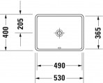 Duravit Starck 3 izlietne, 490x365 mm, zem virsmas, balta 3