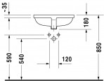 Duravit Starck 3 izlietne, 490x365 mm, zem virsmas, balta 2