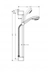 Dušas kmpl.Crometta 85 Multi/Unica`Crometta 65cm 2