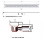 ShowerDrain C Dušas traps ar režģi H 1085x65 2