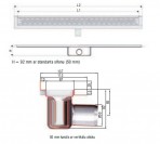 ShowerDrain C Dušas traps ar režģi H 985x92 2