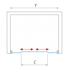 Dušas durvis LLD4 1100 mm 2