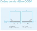 Dušas durvis nišām Goda 80 cm 8