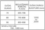 Dušas durvis nišām Greta 70 cm 5