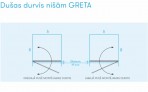 Dušas durvis nišām Greta 70 cm 9