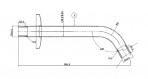 Dušas galvas turētājs Stella no sienas 215 mm 2