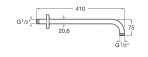 Dušas galvas turētājs Raindream no sienas 400 mm 2