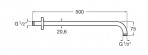 Dušas galvas turētājs Raindream no sienas 500 mm 2