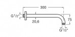 Dušas galvas turētājs Raindream no sienas 300 mm 2