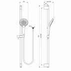 Dušas garnitūra Idealrain EvoJet 900 mm 2