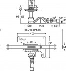 Dušas kanāls Advantix Cleviva, 1000 mm, h=95-155 mm, d=40/50 2