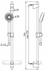 Oras Apollo Eco dušas garnitūra ar rokas dušu 764 mm, Hroms  3