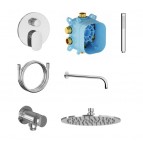 Ravak Spring iebūvējams dušas komplekts, Hroms 