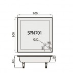 Душевой поддон SPN P701 2