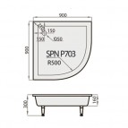 Dušas paliknis SPN P703 2