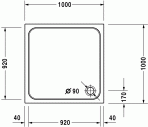 Душевой поддон D-code 100x100 2