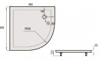 Dušas paliktnis SPN P716 800 x 800 mm, akmens masas ar paneli, Balts 3