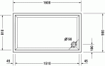 Dušas paliktnis Starck 160x90 2