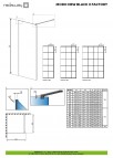 Dušas siena Modo X Black II Factory 120 cm, 10 mm stikls 3