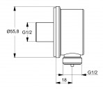 Dušas sistēma Ceraflex maisītajs ar iebūvējamo daļu, komplekts D200mm 12
