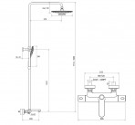 Dušas sistēma vannai Ravak TERMO 300 TE 092.01/150 - hroms 4