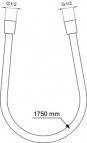 Ideal Standard dušas šļūtene IDEALFLEX , L=1750 mm, hroms 3