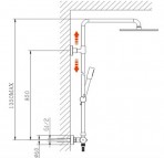 Dušas termostats Vento UNI4011, ar garnitūru, Grafīts		 2