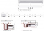 ShowerDrain C Dušas traps ar režģi H  685x92 2