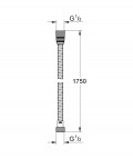 Dušas vads Rotaflex Metal Longlife, 1750 mm, hroms 2