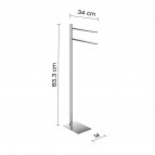 Gedy Trilly dvieļu turētāja statīvs, Hroms 2