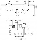 Ecostat Element dušas termostats, Hroms 2