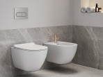 Eleganta bidē maisītājs 130 mm, rozā zelta matēts 5