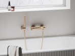 Eleganta iebūvējamais vannas maisītājs, rozā zelta matēts 5