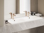 Eleganta izlietnes maisītājs uz pjedestāla 170 mm bez notekas, rozā  6