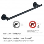 Gedy Eros dvieļu turētājs 450 mm, Melns matēts 4