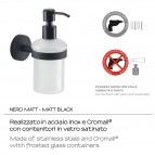 Gedy Eros ziepju dozators ar turētāju, Melns matēts 4