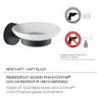 Gedy Eros ziepju trauks ar turētāju, Melns matēts 3