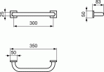 Ручка для ванны IOM SQUARE 300 мм 2