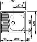 ETN 611-58 izlietne ner. tēr., abpus. 2