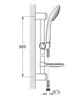 Euphoria dušas garnitūra Massage 900mm, 27226 2