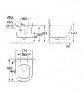 Унитаз EuroCeramic Rimless Compact Triple Vortex 8