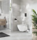 EuroCeramic Triple Vortex Rimless piekaramais pods + SC vāks, Balts HC 8