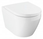 EuroCeramic Triple Vortex Rimless piekaramais pods + SC vāks, Balts HC 2