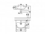 Euroline izlietne 550x450 mm, Balta 3