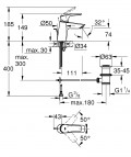 EUROSMART NEW СМЕСИТЕЛЬ ОДНОРЫЧАЖНЫЙ ДЛЯ РАКОВИНЫ, DN 15 S-SIZE 3