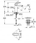 Eurosmart New cмеситель для раковины push-open M-Size 2