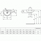 Eurovit Раковина 50x35 см 2