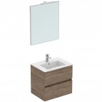 Eurovit vannas istabas skapītis 60 cm ar izlietni, 2A, Flint Hickory 7